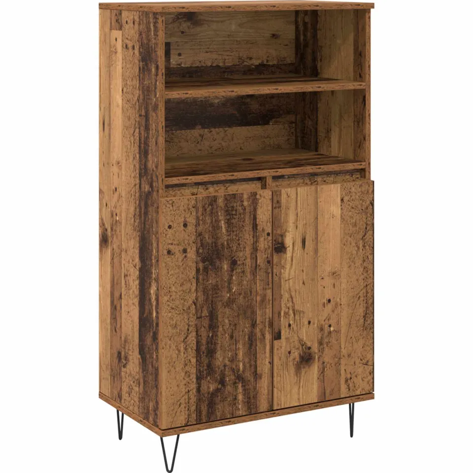 vidaXL Highboard Bruin 60 x 36 x 110 cm Bewerkt hout, foto 3