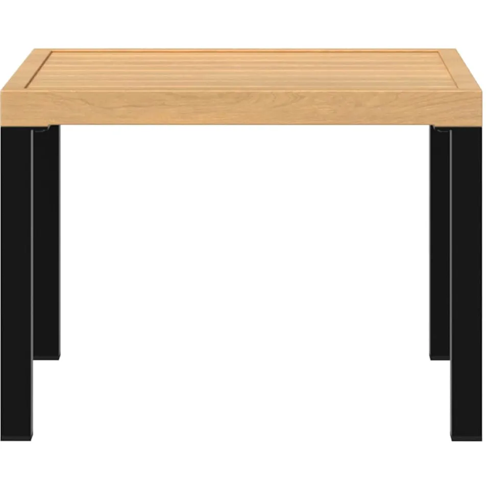vidaXL Tuinsalontafel 55x55x39,5 cm gepoedercoat staal zwart