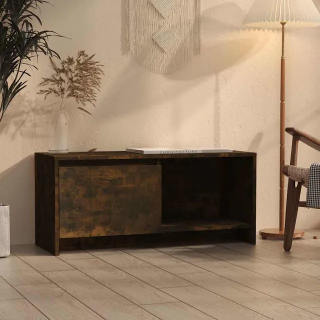vidaXL Tv-meubel 90x35x40 cm bewerkt hout gerookt eikenkleurig, foto 2