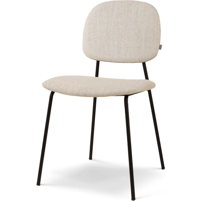 Nolon Jasmijn eetkamerstoel beige melange - zwart onderstel