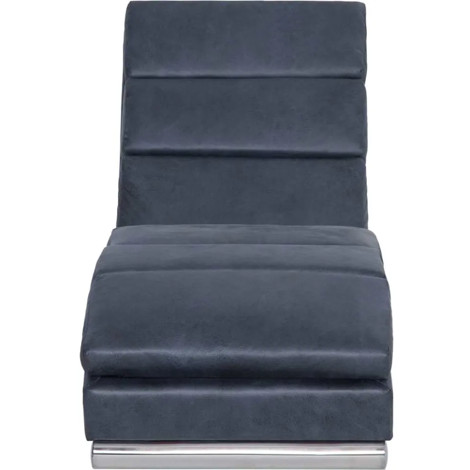 vidaXL Chaise longue kunstsuède grijs
