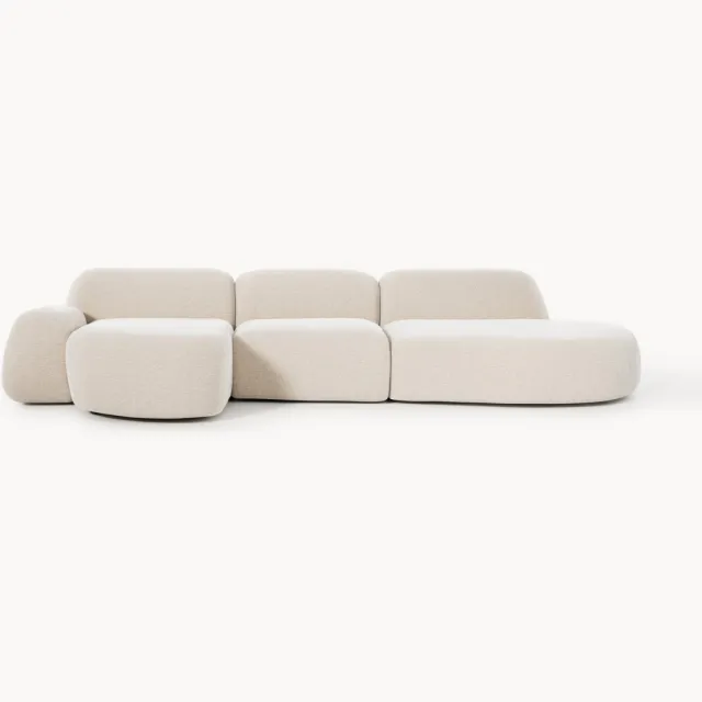 Westwing Collection Modulaire hoekbank Wolke (4-zits) Beige