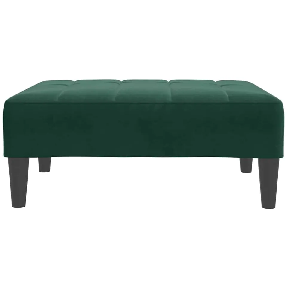 vidaXL Voetenbank 77x55x31 cm fluweel donkergroen groen, foto 4