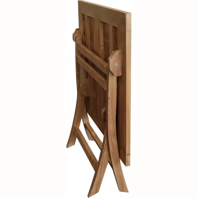 VITA Tuintafel Milton teak vierkant - 80x80x76 cm bruin