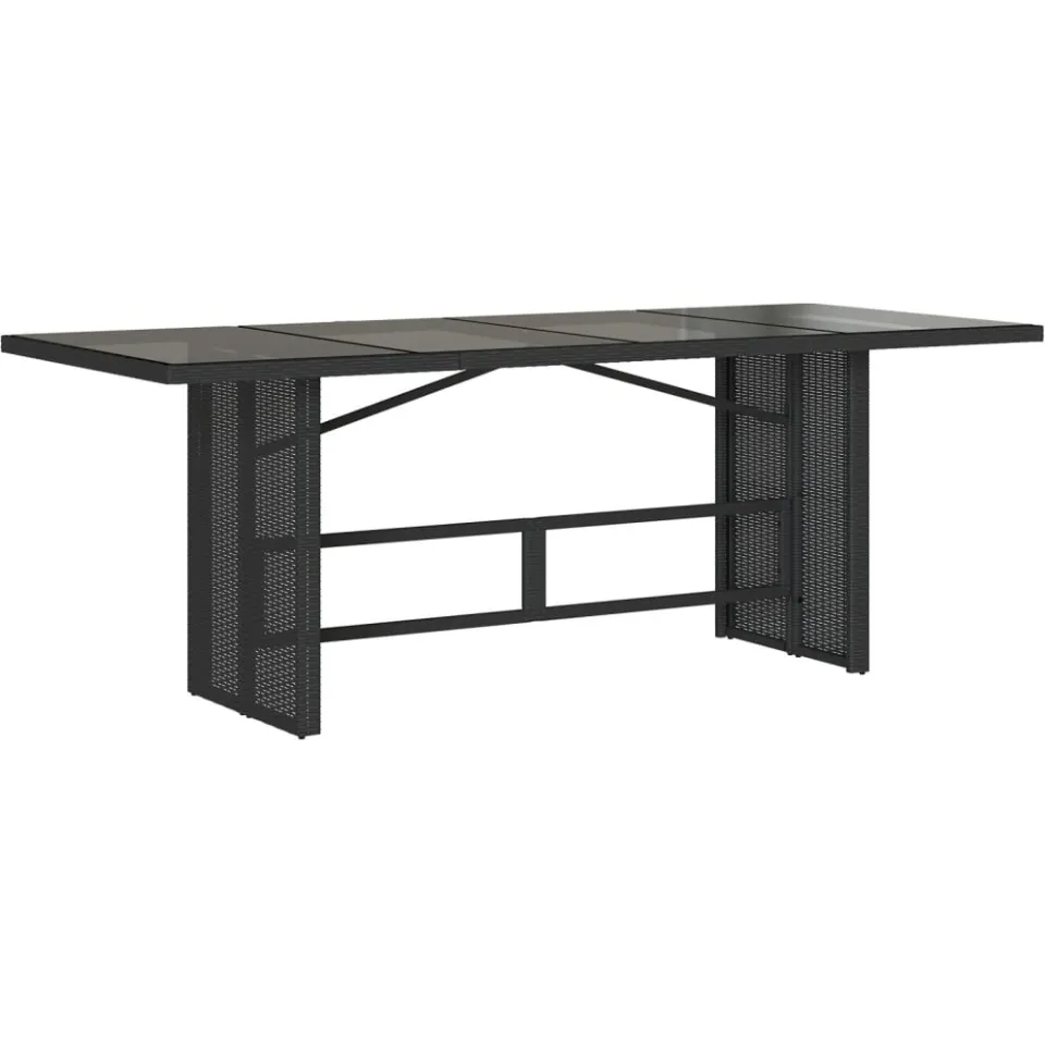vidaXL 7-delige Tuinset met kussens poly rattan zwart, foto 2