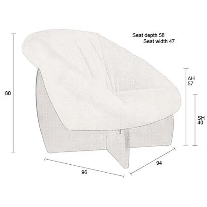Dutchbone fauteuil Emilius beige, foto 3