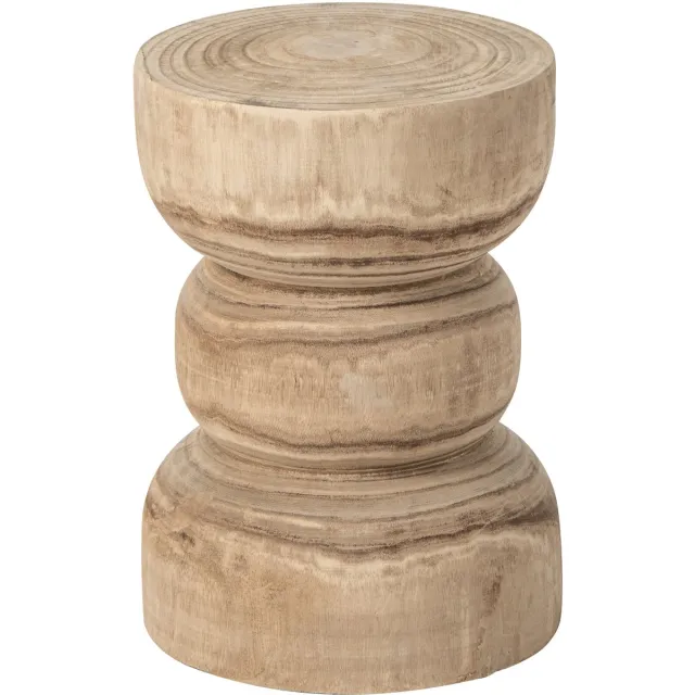 J-Line Bijzettafel Leo - paulowniahout - naturel