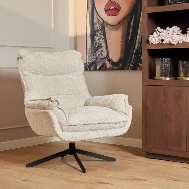 Starfurn Fauteuil Vera - Wit - 83x115x59 cm
