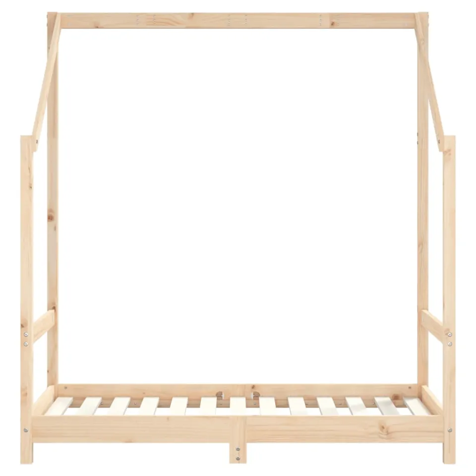 vidaXL Kinderbedframe 70x140 cm massief grenenhout bruin, foto 3