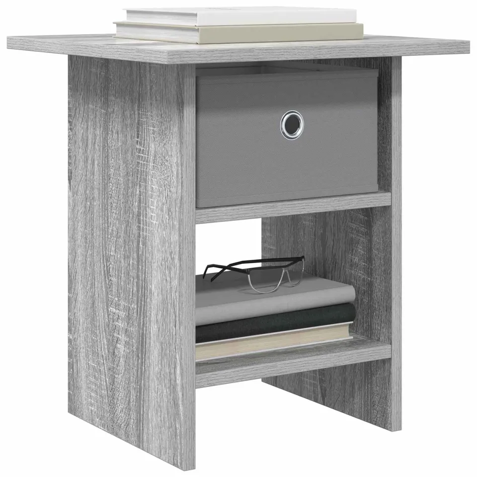vidaXL Nachtkastje Grijs Sonoma 41 x 40 x 45 cm Bewerkt hout