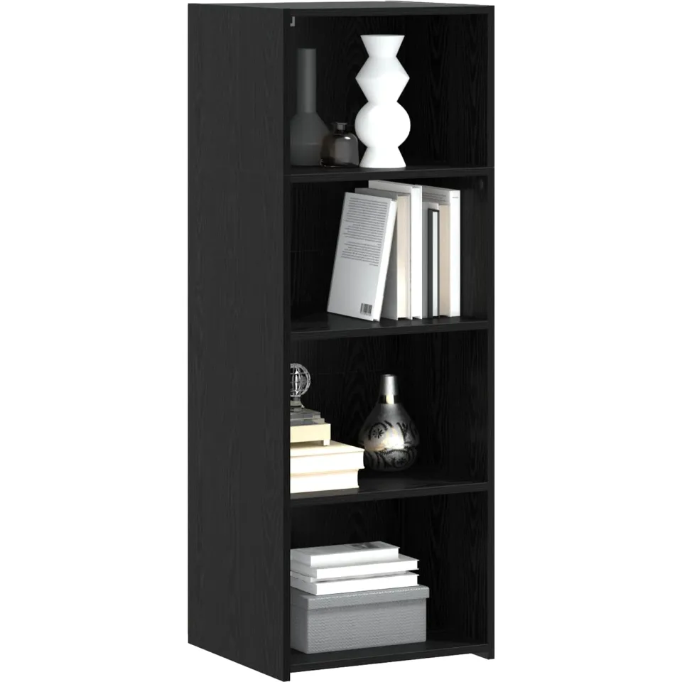 vidaXL Hoge kast Zwart eiken 45 x 41 x 124 cm Bewerkt hout