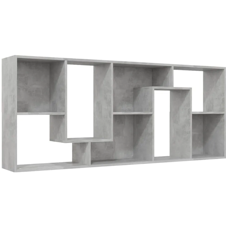 vidaXL Boekenkast 67x24x161 cm bewerkt hout betongrijs grijs, foto 4
