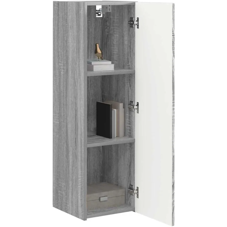 vidaXL TV Wandkast 30 x 31 x 100 cm Grijs Sonoma Bewerkt hout, foto 3
