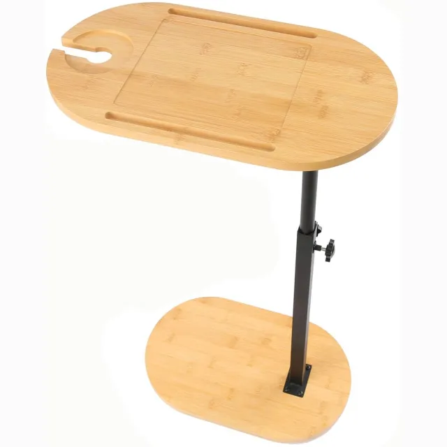 Ruijingsky Bijzettafels - Verstelbare badplanken - Laptoptafels - Vrijstaande opbergrekken - Nachtkastjes - Verzorgingstafels - Geschikt voor banken en bedden - 40*22 cm - Natuurlijke houtkleur