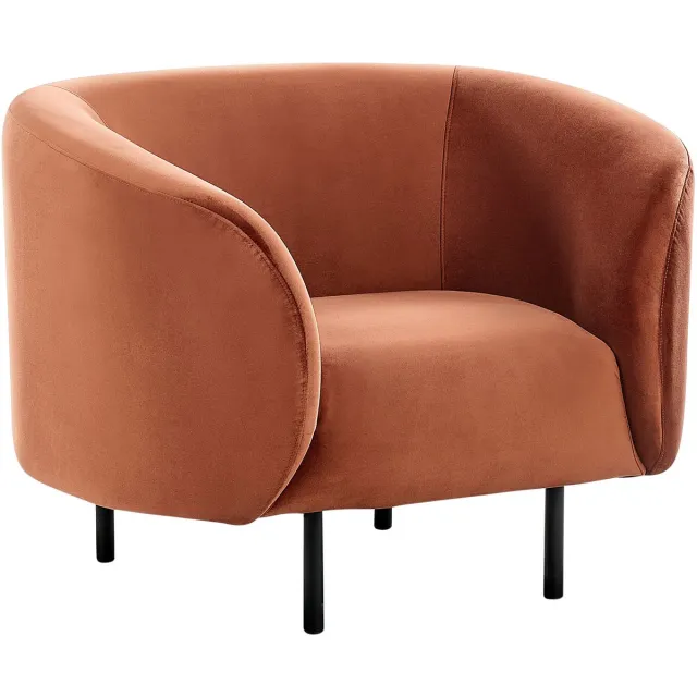 LUXSIT LOEN - Fauteuil - Oranje - Fluweel