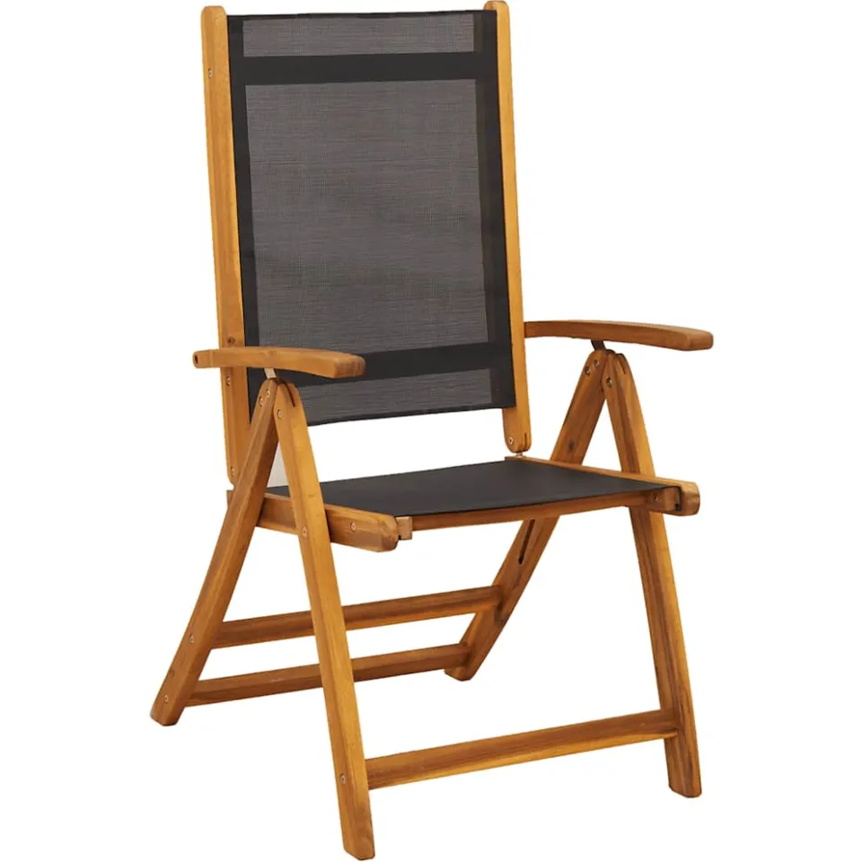 vidaXL 5-delige Tuinset massief acaciahout en textileen bruin, foto 4
