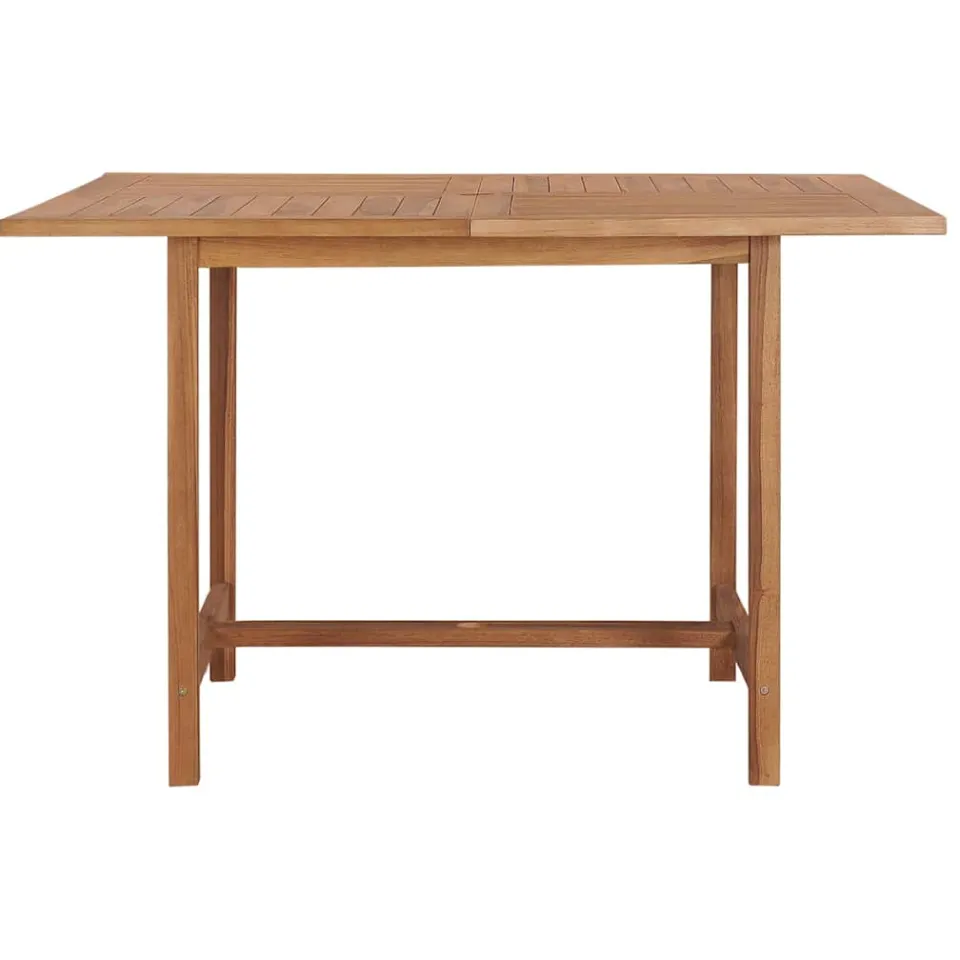 vidaXL Tuintafel 110x110x75 cm massief teakhout Bruin