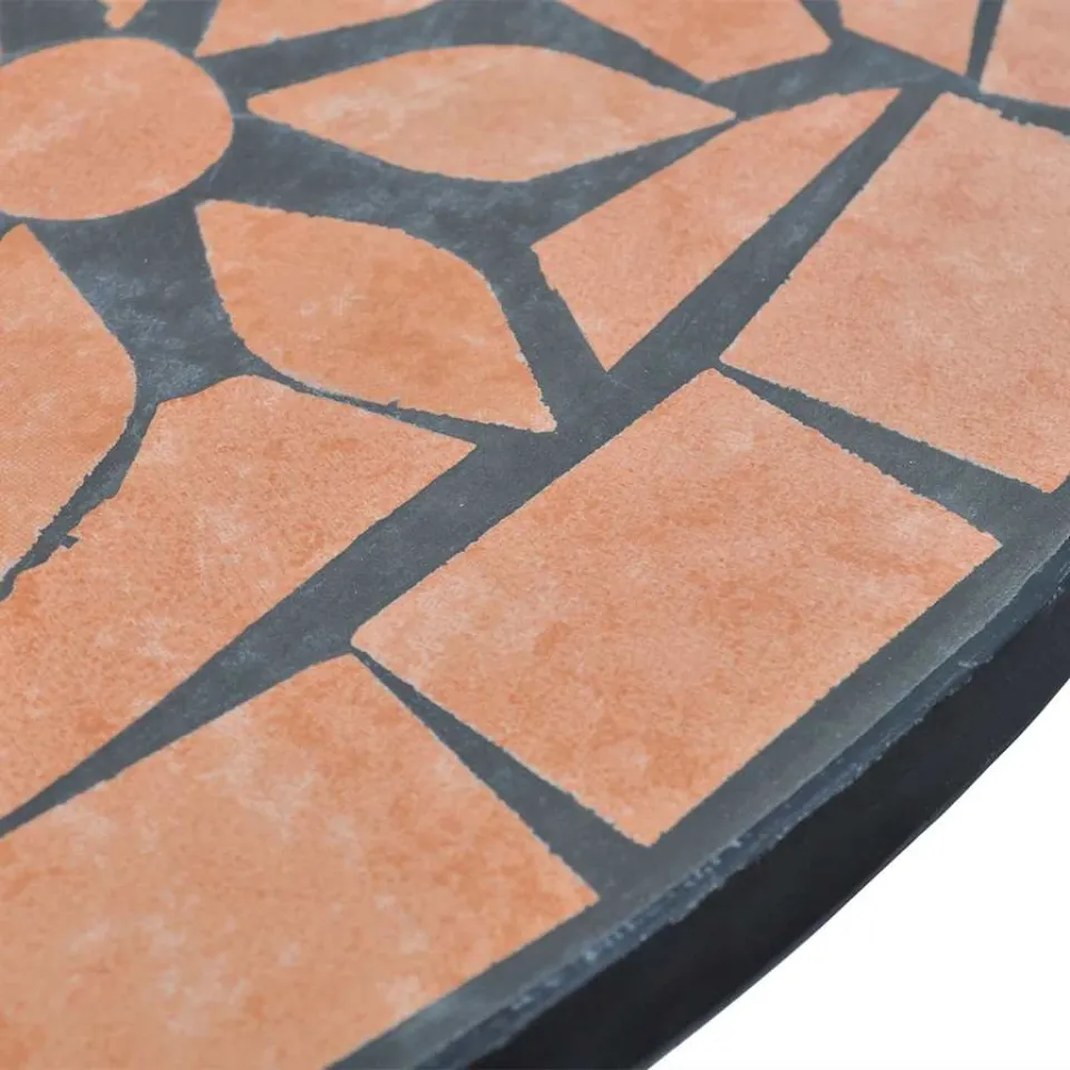vidaXL Bistrotafel 60 cm mozaïek terracottakleurig, foto 4