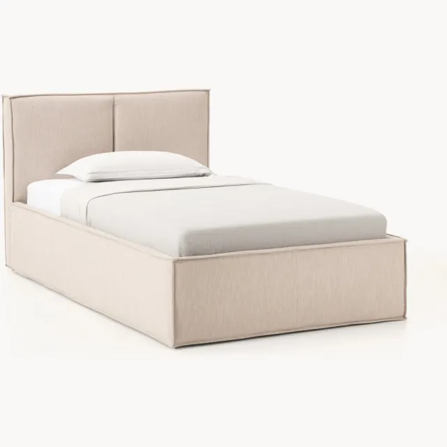 Westwing Collection Eenpersoonsbed Dream Beige