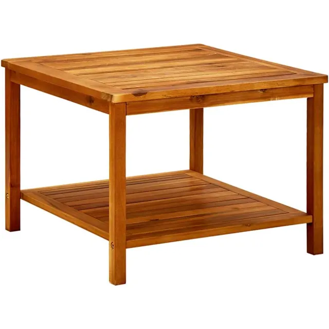 vidaXL Salontafel 60x60x45 cm massief acaciahout bruin, foto 2