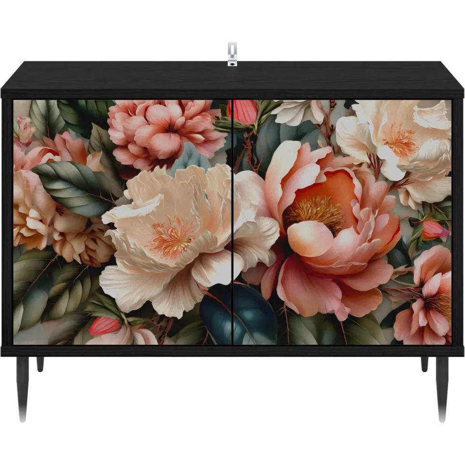 vidaXL Tv-meubel BORNE 69 x 33 x 50,5 cm Zwart eiken Bewerkt hout, foto 4