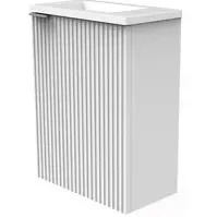 AquaVive - Praxis Eigen Merk Aquavive Fonteinmeubelset - Inclusief Wastafel - Softclose - Mat Wit - 41,5x23,5x59cm