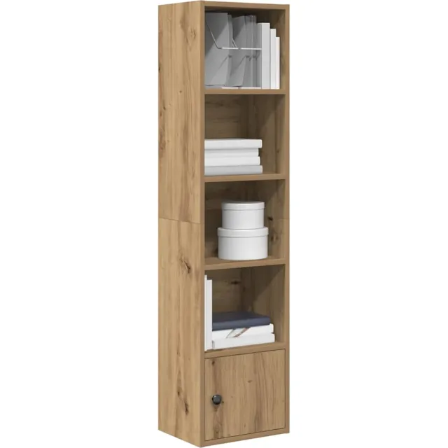 vidaXL Boekenkast 31x24x127 cm bewerkt hout artisanaal eikenkleurig Bruin