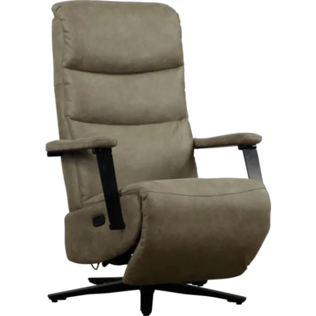 Meubelplaats Elektrische relaxfauteuil Tijn - Bull Clay 84 - 2 motoren en accu Taupe