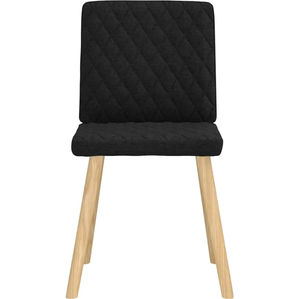 vidaXL Eetkamerstoelen 6 st stof zwart