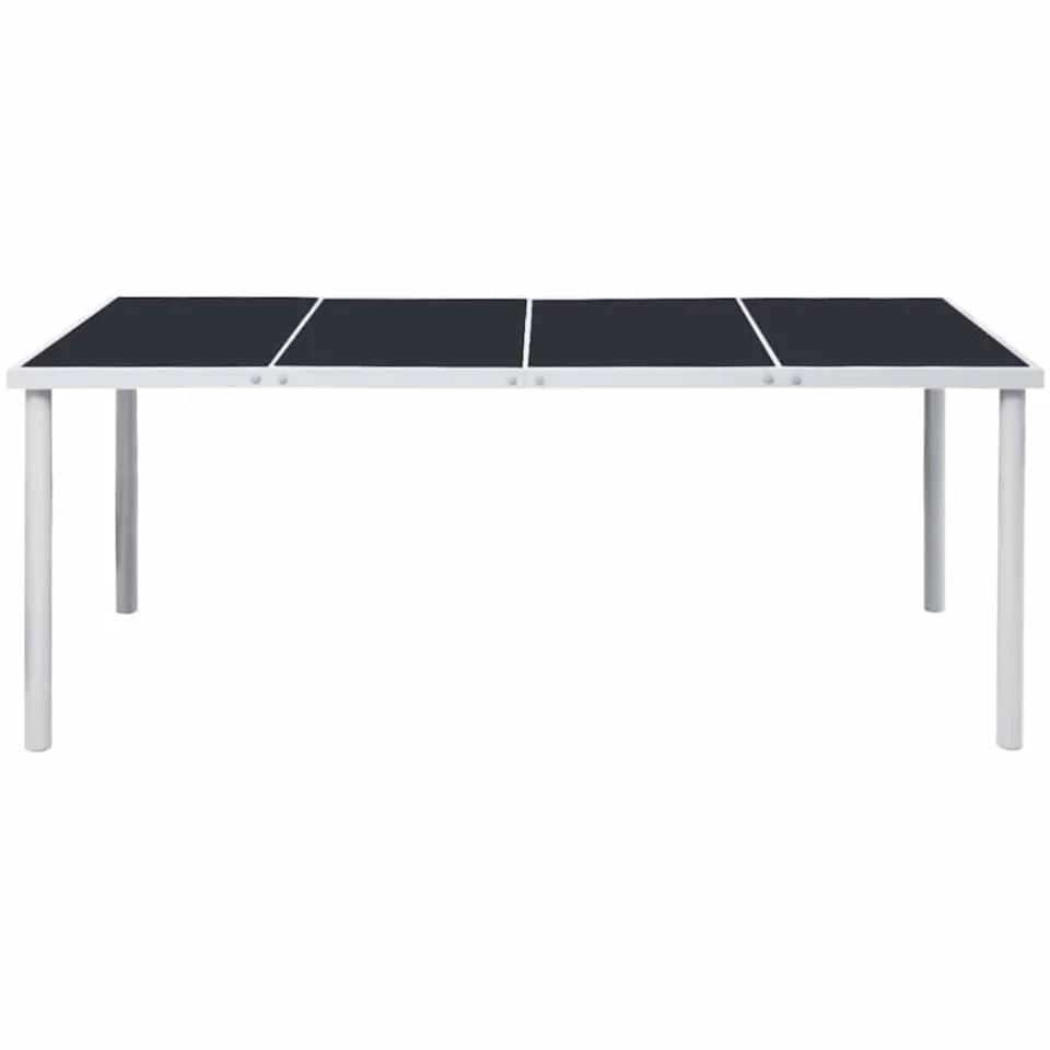 vidaXL Tuintafel 190x90x74 cm staal zwart, foto 2