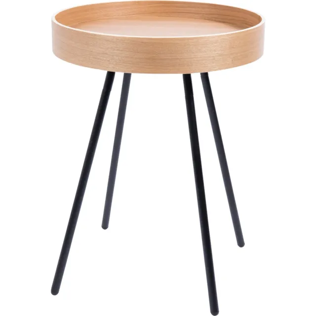 Zuiver Oak Tray Bijzettafel Rond 46,5 cm Eikenhout - Bruin