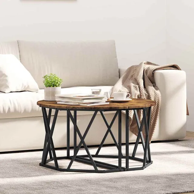 vidaXL Salontafel Gerookt eiken 80 x 80 x 42 cm Bruin