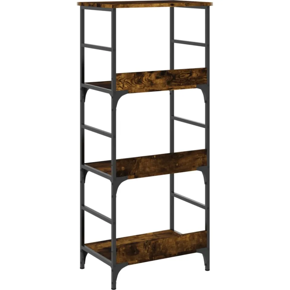 vidaXL Boekenrek 50x33x117,5 cm bewerkt hout gerookt eikenkleurig, foto 4