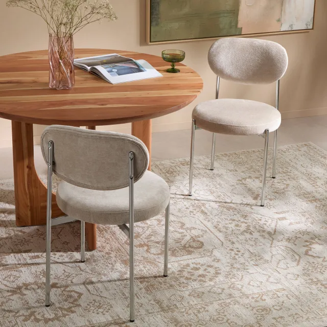 NOUS Living eetkamerstoel Kian beige, foto 2