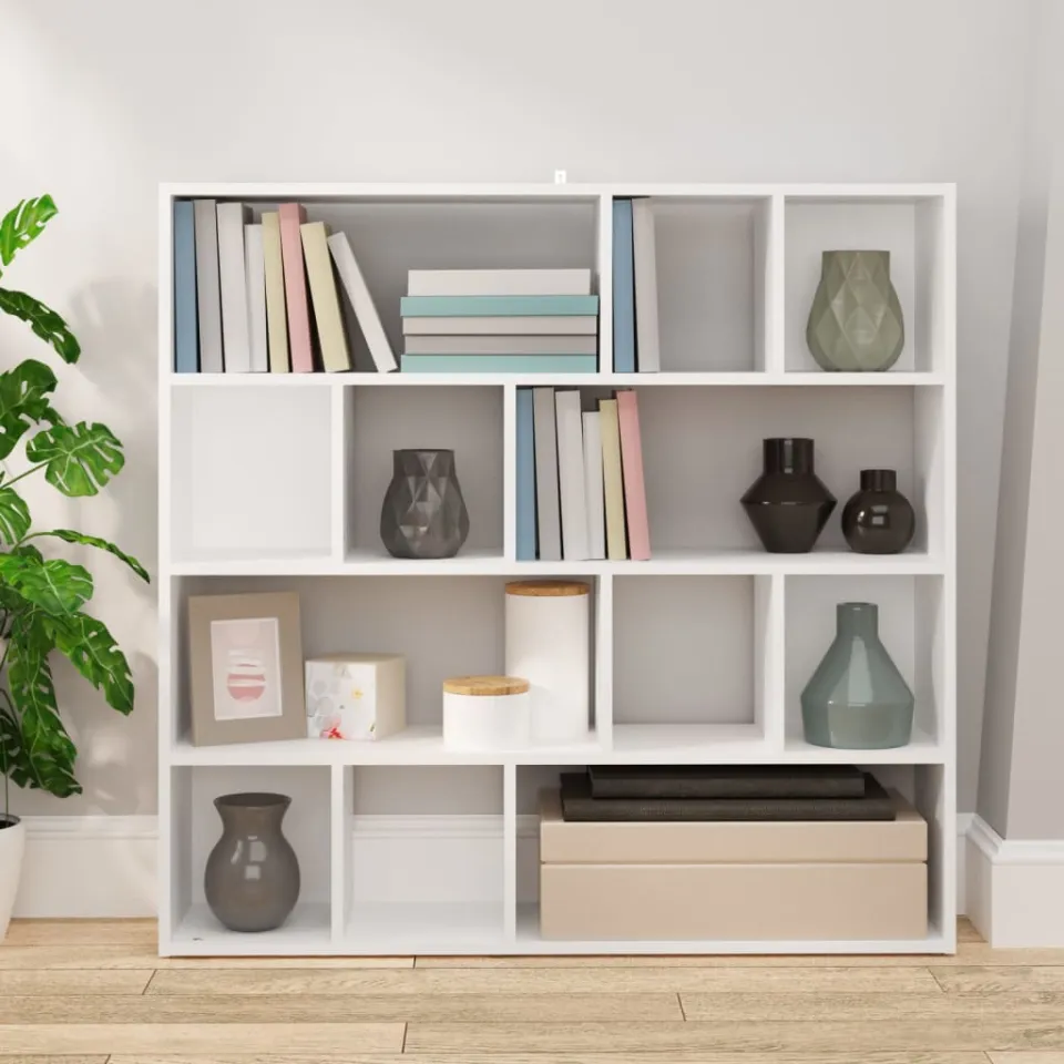 vidaXL Boekenkast/kamerscherm 105x24x102 cm wit, foto 4
