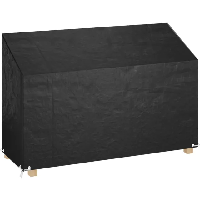 vidaXL Tuinbankhoes met 8 oogjes 190x70x70/88 cm polyetheen Zwart