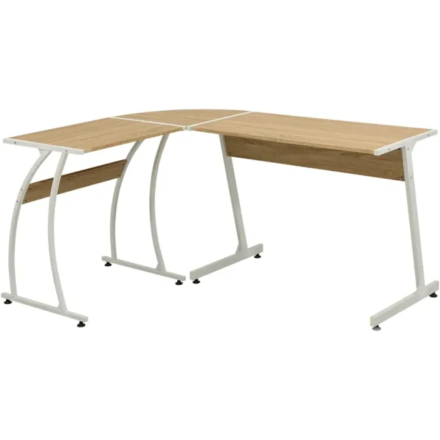 vidaXL Hoekbureau L-vormig eikenhout Bruin