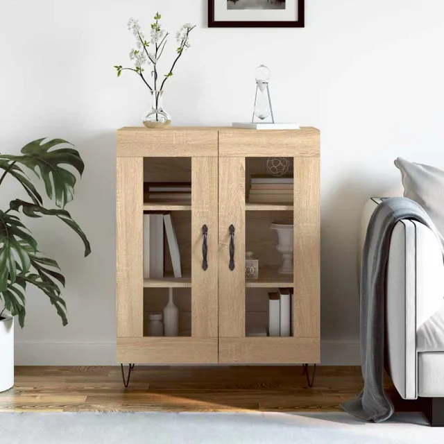 vidaXL Dressoir 69,5x34x90 cm bewerkt hout sonoma eikenkleurig, foto 2