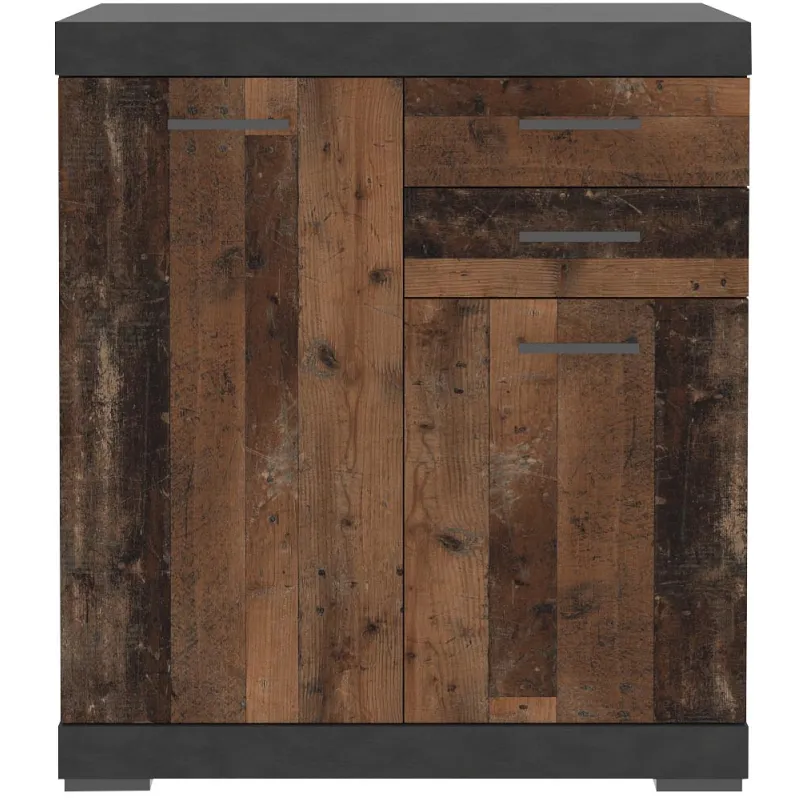 Opbergkast Hermes Vintage 80x35x90 cm - 2 bruin | grijs, foto 2