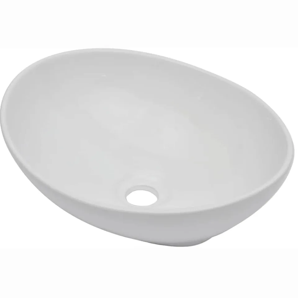 vidaXL 2-delige Badkamermeubelset keramiek wit, foto 4