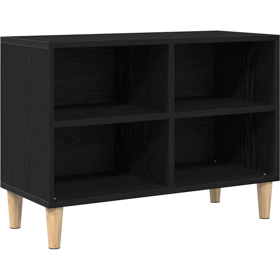 vidaXL TV-kast 69,5 x 30 x 50 cm Zwart Eiken Bewerkt hout, foto 3