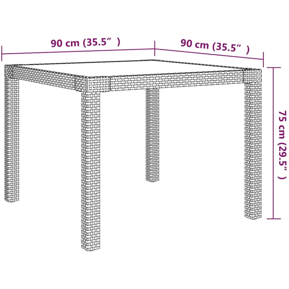 vidaXL 5-delige Tuinset met kussens poly rattan beige, foto 3