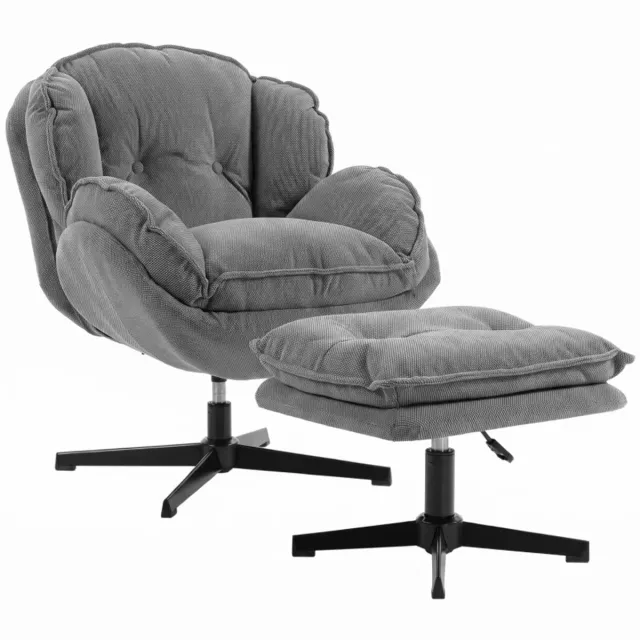 GranMaison Relaxfauteuil - Relaxzetel - Relaxstoel - Fauteuil - Stoel - Met armleuning - Voor één Persoon - Fluweel - Grijs