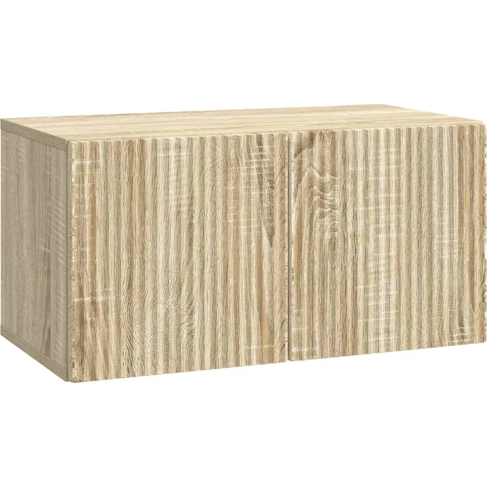 vidaXL Wandbeugel TV-kast 59,5 x 31 x 30 cm Sonoma Eiken Bewerkt hout, foto 3