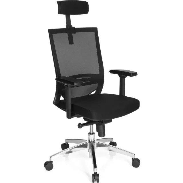 hjh office Porto Max - Bureaustoel - Hoog - Mesh stof - Zwart