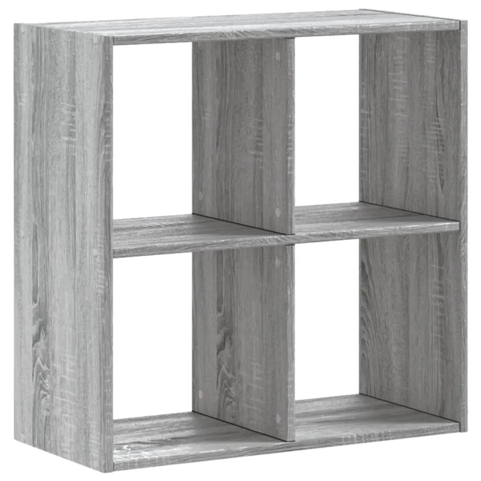 vidaXL Boekenkast 68,5x32x68,5 cm bewerkt hout grijs sonoma eiken, foto 3