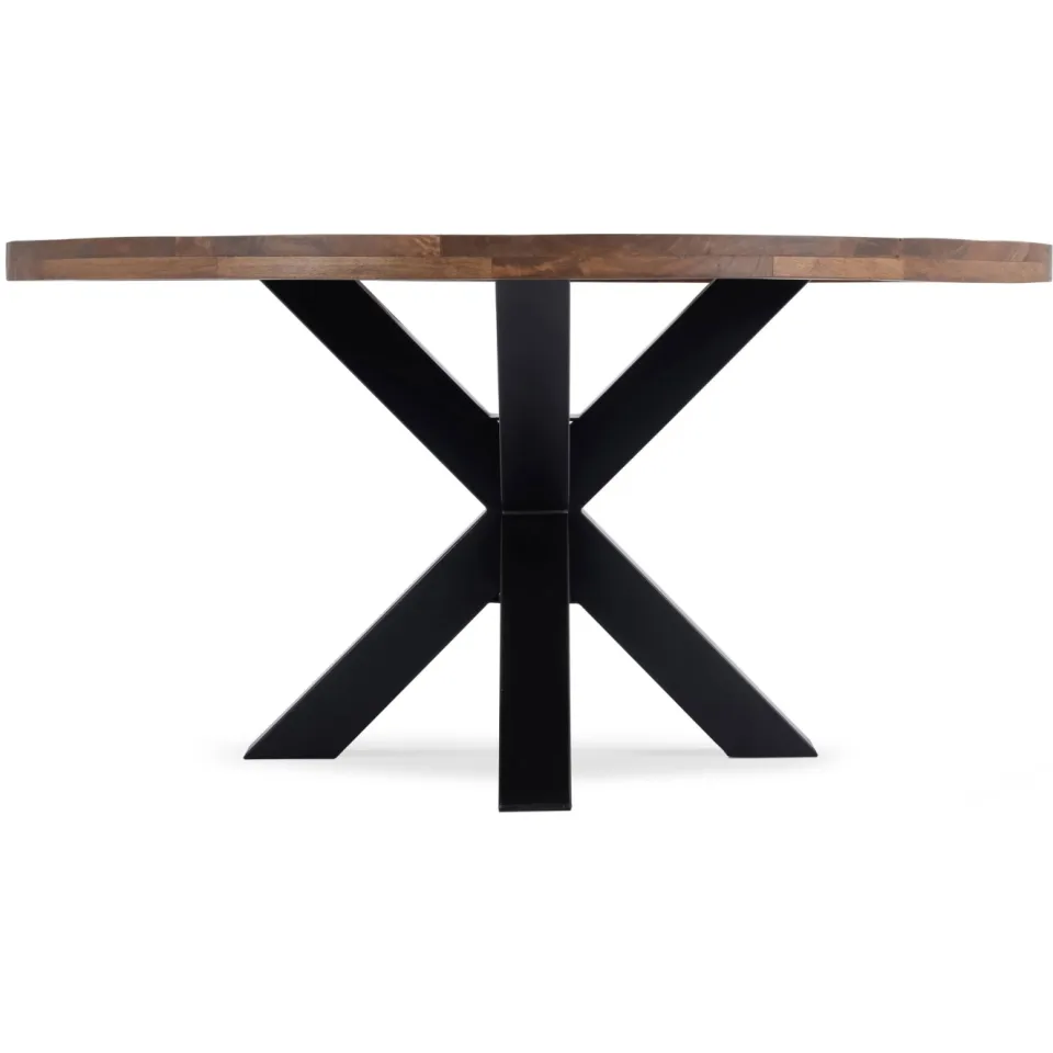 Wehkamp Home eetkamertafel Mace (diameter 150 cm) mangohout bruin, foto 2