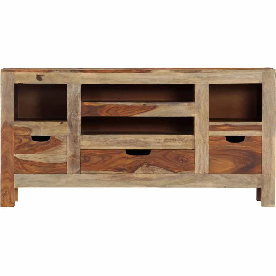 vidaXL Dressoir 100x30x50 cm massief acaciahout grijs, foto 2