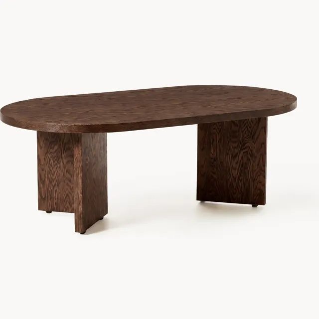 Westwing Collection Ovale houten salontafel Toni Bruin
