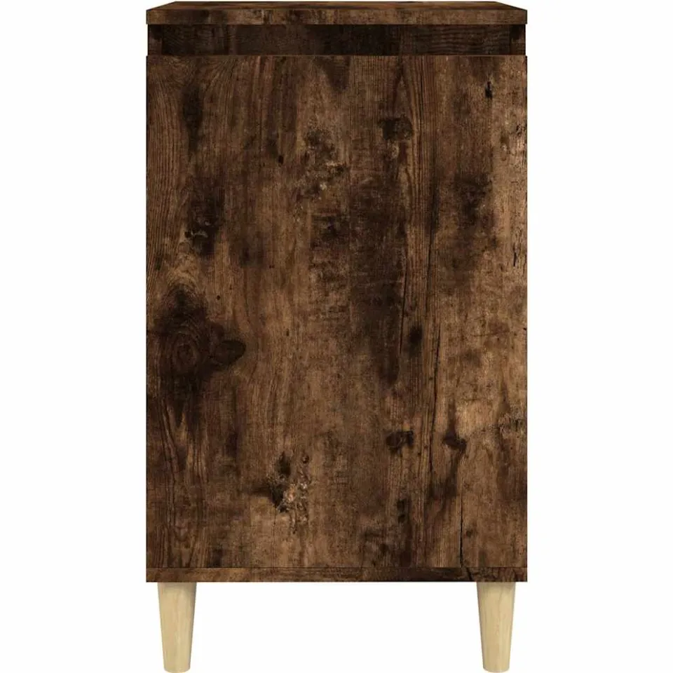 vidaXL Nachtkastje 40x35x70 cm bewerkt hout gerookt eikenkleurig, foto 4